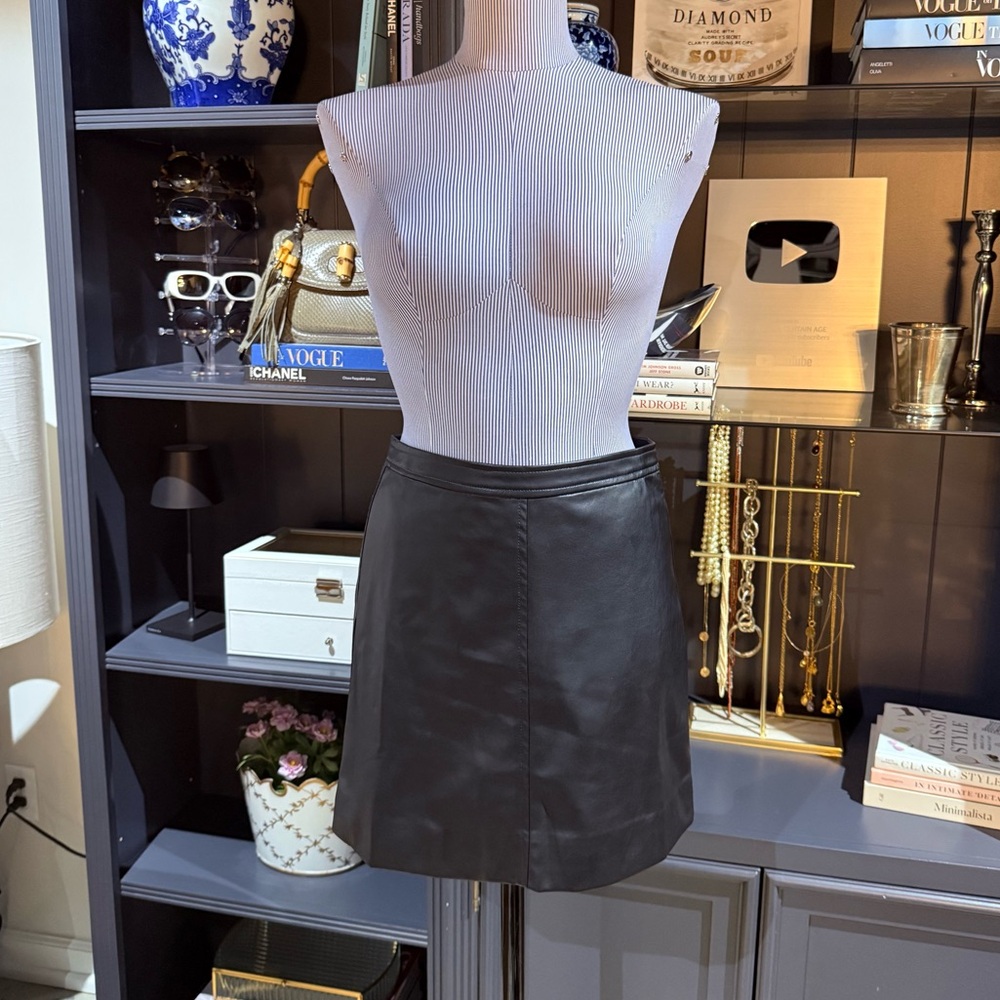 J.Crew Collection Faux Leather Mini Skirt – Size 0